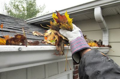 Clean Gutter with Downspout